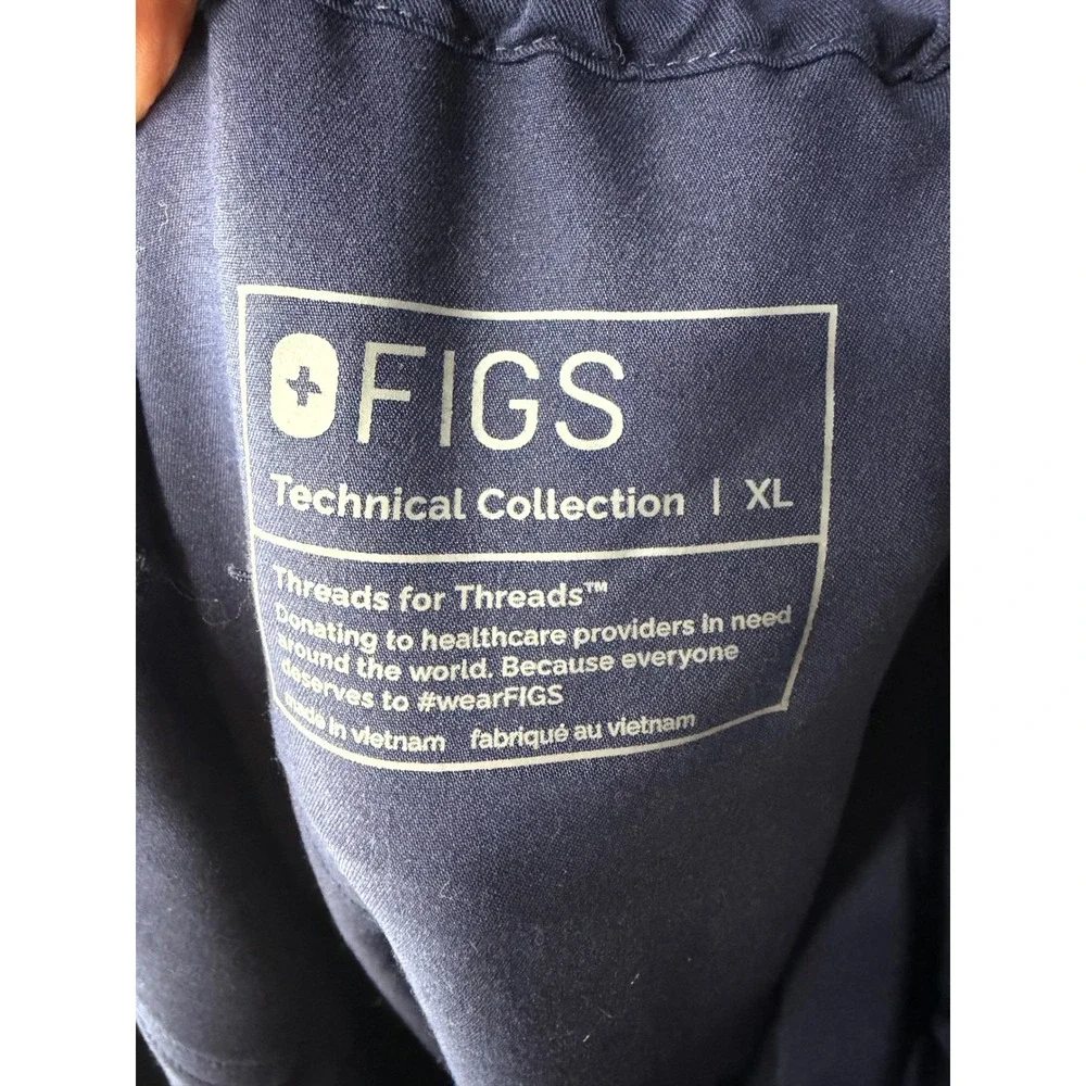 FIGS Pisco Scrub Pants Mens XL Navy Blue Technical Collection FM4500 Drawstring